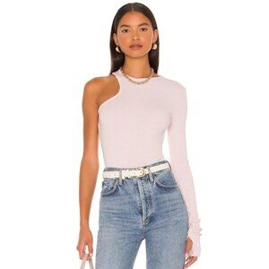 New Agolde Bea Cutaway Bodysuit In Lavender size M